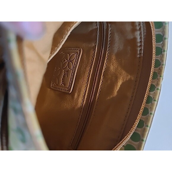 Fossil Leather Crossbody Purse #SL2084 Floral Outside Pocket - Picture 8 of 13